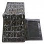 Genuine Real Back Bone Crocodile Alligator Skin Leather Man Bifold Black Wallet Exsootti