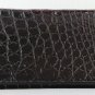 Genuine Real Belly Crocodile Alligator Skin Leather Checkbook Long Black Wallet