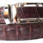 Genuine Real Backbone Crocodile Alligator Skin Leather Men's Dark Brown Belt 35-48"