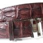 Genuine Real Backbone Crocodile Alligator Skin Leather Men's Dark Brown Belt 35-48"