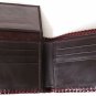 Genuine Real Belly Legs Crocodile Alligator Skin Leather Man Bifold Dark Brown Wallet Woven