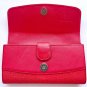 Genuine Real 1 Eye Stingray Skin Leather Trifold Clutch Red Wallet