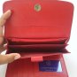 Genuine Real 1 Eye Stingray Skin Leather Trifold Clutch Red Wallet
