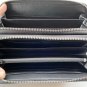 Genuine Real Snake Skin Leather Double Zip Around Clutch Long Natural Wallet