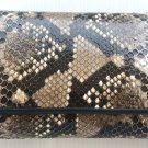 Genuine Real Snake Skin Leather Trifold Clutch Natural Wallet Purse