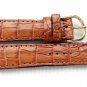 20 mm Genuine Real Crocodile Alligator Skin Leather Golden Tan Watch Strap Band
