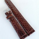 18 mm Genuine Real Sea Snake Skin Leather Dark Brown Watch Strap Band