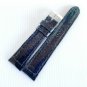 20 mm Genuine Real Sea Snake Skin Leather Black Watch Strap Band