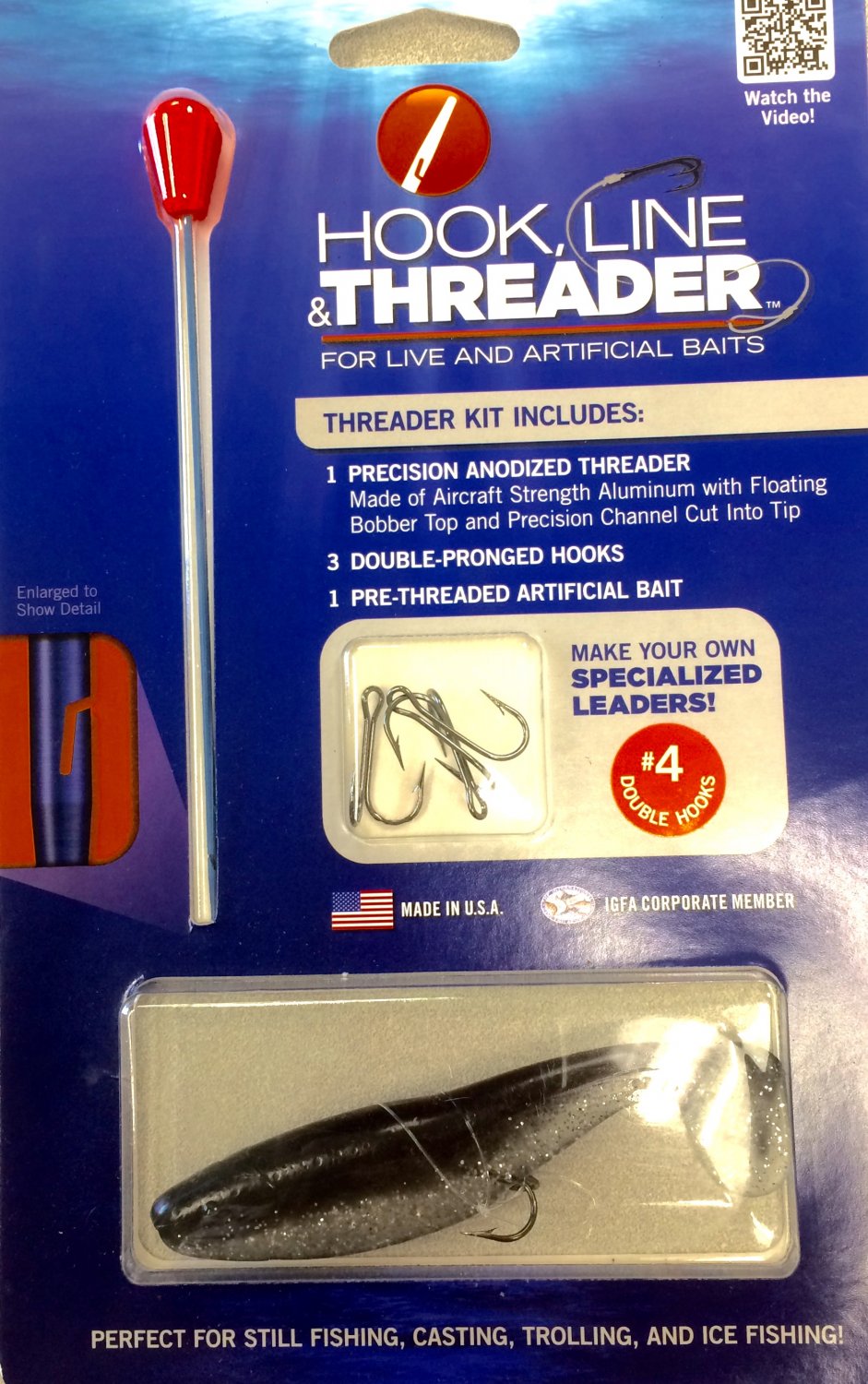Hook, Line & Threader Size 4 Hook