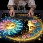 Floral Tarot Tablecloth Sun and Moon Altar Cloth
