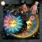 Floral Tarot Tablecloth Sun and Moon Altar Cloth