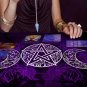 Velvet Tarot Card Mat | Purple Triple Moon Goddess Design