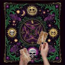 Purple Skull Array Tarot Tablecloth – Gothic Witchcraft Divination Altar Cloth