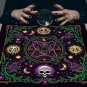 Purple Skull Array Tarot Tablecloth – Gothic Witchcraft Divination Altar Cloth