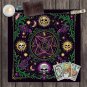 Purple Skull Array Tarot Tablecloth – Gothic Witchcraft Divination Altar Cloth