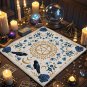 Crow & Moon Phase Tarot Tablecloth â Star Divination Altar Cloth for Runes