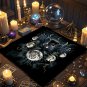 Crow & Moon Phase Tarot Tablecloth â Star Divination Altar Cloth for Runes