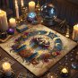 Crow & Moon Phase Tarot Tablecloth â Star Divination Altar Cloth for Runes