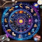 VIKAMA Astrological Magic Tablecloth – Glowing Sun & Twelve Zodiac Signs