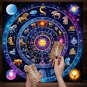 VIKAMA Astrological Magic Tablecloth – Glowing Sun & Twelve Zodiac Signs