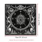 Pentagram Flowers & Moon Tree of Life Tarot Tablecloth &acirc;�� Pagan Starry Sky Altar Decor