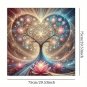 VIKAMA Floral Heart Tarot Tablecloth – Square Altar Cloth