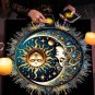 Sun & Moon Tarot Tablecloth – Pagan Altar Cloth for Divination