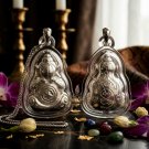 Phra Pit Ta Na No Mo" (Closed-Eyes Buddha of Southern Magical Authority) - Solid Silver Edition