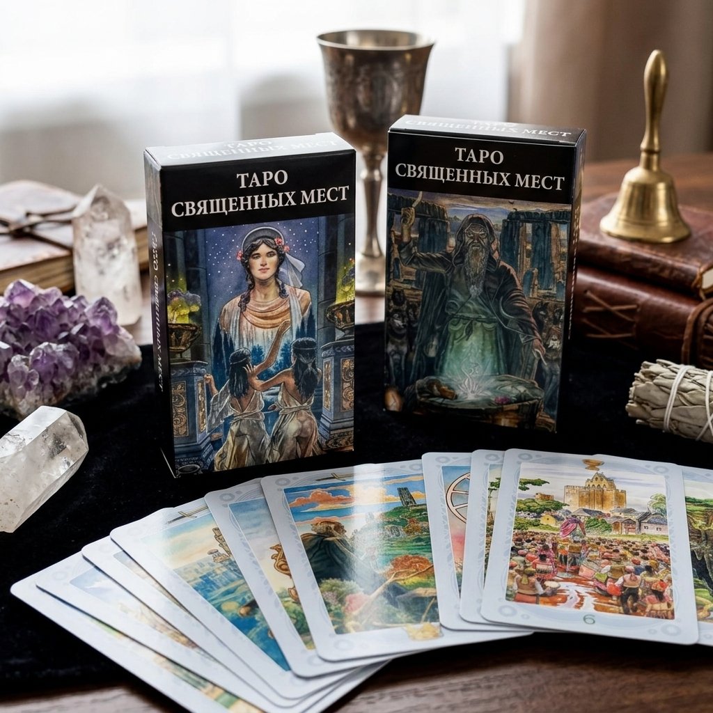Russian Version Sacred Places Tarot Cards &acirc;�� 78-Card Deck with Color Box & Family Gathering Edition