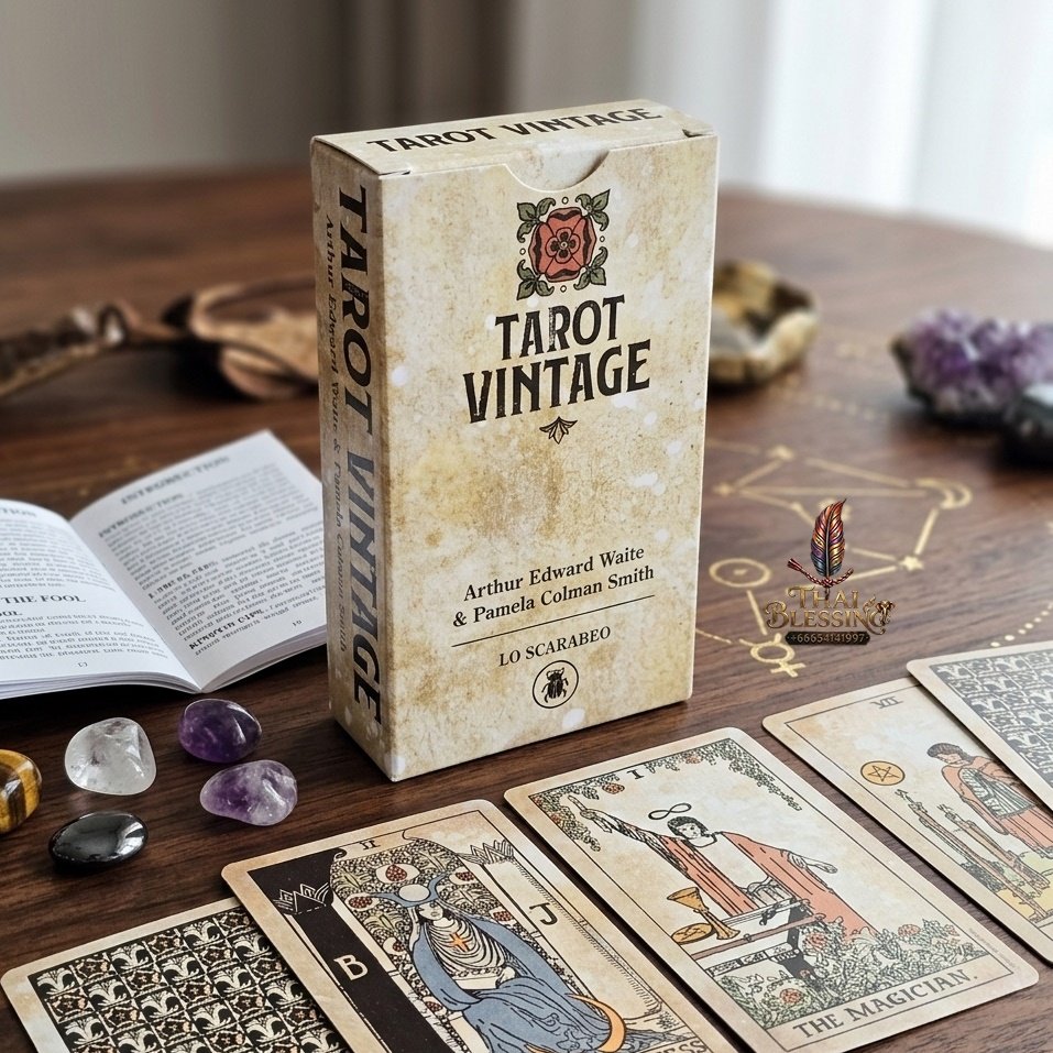 Big Size Vintage Rider Tarot Cards &acirc;�� 78-Card English Visions Deck with 12x7cm Cards