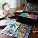 Silver Retro Tarot Cards – Waterproof Plastic Deck with Hardcover Guidebook & Silver Foil Design