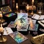 Silver Retro Tarot Cards – Waterproof Plastic Deck with Hardcover Guidebook & Silver Foil Design