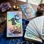 Silver Retro Tarot Cards – Waterproof Plastic Deck with Hardcover Guidebook & Silver Foil Design