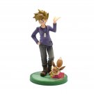 Gary Oak and Eevee Pokemon Trainer Collectible Statue Action Figure Model