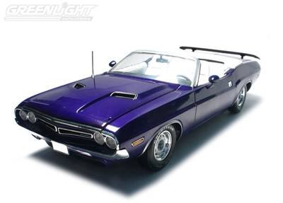 1971 PLUM CRAZY w/WHITE DODGE CHALLENGER CONVERTIBLE 1/18 DIECAST CAR ~ FREE SHIP ~ 1/750