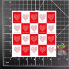 2015 USPS SHEET OF 20 FIRST CLASS FOREVER STAMPS VALENTINE HEARTS RED+WHITE 78¢