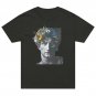 Greek God Apollo Collage Art Shirt Floral Marble Aesthetic Myth Statue Black Tee