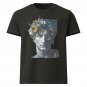 Greek God Apollo Collage Art Shirt Floral Marble Aesthetic Myth Statue Black Tee