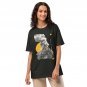 Retro T-Shirt Biker Art Shirt Bella+Canvas Urban Cityscape Oversized Washed Tee