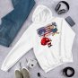 Patriotic Christmas Hoodie Santa vs Tariffs Funny USA Holiday Sweatshirt