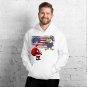 Patriotic Christmas Hoodie Santa vs Tariffs Funny USA Holiday Sweatshirt