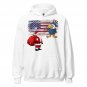 Patriotic Christmas Hoodie Santa vs Tariffs Funny USA Holiday Sweatshirt