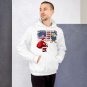 Patriotic Christmas Hoodie Santa vs Tariffs Funny USA Holiday Sweatshirt
