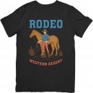 Unisex T-shirt Rodeo West-Desert Design Vintage Variation XS - 2XL Black Tees