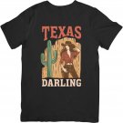 Unisex T-shirt Tex-as Darling Design Vintage Variation XS - 2XL Black Tees
