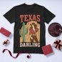 Unisex T-shirt Tex-as Darling Design Vintage Variation XS - 2XL Black Tees