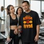 I Like To Sleep But Not Like Gym Oversize Black Tee- Gymnastic Hobbies and Sport