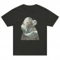 Black Tee Nordic Viking Mountain Fantasy Nature Collage Art Unisex Oversized Tee