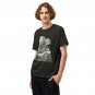 Nordic Viking Mountain Fantasy Nature Collage Art Unisex Oversized Black T Shirt