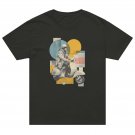 Like Retro Scooter Rider Collage Vintage Moped Art Unisex Oversized Black Shirt Like Retro Scooter Rider Collage Vintage Moped Art Unisex Oversized Black Shirt
